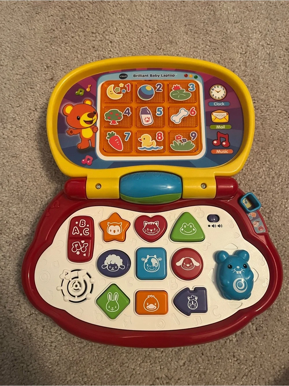 Baby Laptop Kids Toy - Red & Yellow Educational Playset